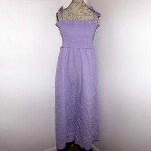 New ASOS Purple Cotton Jumpsuit Romper Shirred Bodice Size 14